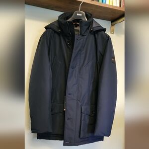 NWT - Hugo Boss Hooded Jacket with Logo Patch